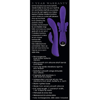 8"  Slim Butterfly  Rabbit Vibrator