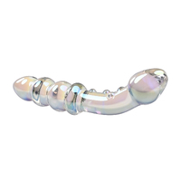 Playboy Pleasure JEWELS DOUBLE Clear Glass 17.1 cm Double Ended Dildo