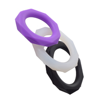 Silicone Designer Cock Rings x3