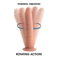 8" Rotating Vibrating Silicone Cock