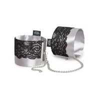 Play Nice Satin and Lace Wrist Cuffs