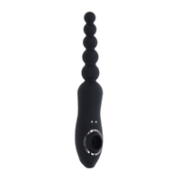 Playboy Pleasure LET IT BEAD Black 23.1 cm USB Rechargeable Vibrating Anal Beads with Clitoral Suction