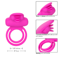 Dual Clit Flicker Vibrating Cock Ring