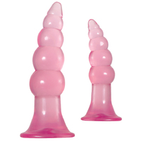 Fun Pink Jelly Butt Plugs x2