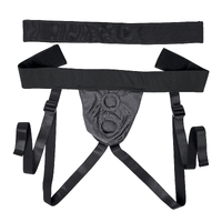 Gender X DOUBLE RIDER Black Adjustable Strap-On Harness (No Probe Included)