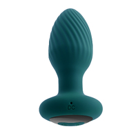 Playboy Pleasure SPINNING TAIL TEASER Blue 9.7 cm USB Rechargeable Vibrating & Rotating Butt Plug with Wireless Remote