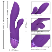 8" Aura Dual Lover Rabbit Vibrator