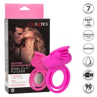 Dual Clit Flicker Vibrating Cock Ring