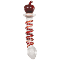 8" Twisted Crystal Glass Dildo