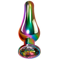 Large Rainbow Metal Butt Plug