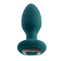 Playboy Pleasure SPINNING TAIL TEASER Blue 9.7 cm USB Rechargeable Vibrating & Rotating Butt Plug with Wireless Remote