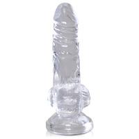 4" Cock + Balls Clear