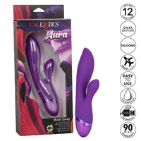 8" Aura Dual Lover Rabbit Vibrator