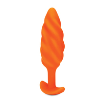 Swirl Textured Vibrating Butt Plug