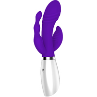 8"  Disco Triple Play Rabbit Vibrator