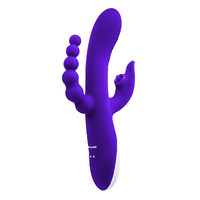 Evolved Lick Me Purple 24.8 cm USB Rechargeable Triple Stim Vibrator