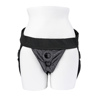 Gender X DOUBLE RIDER Black Adjustable Strap-On Harness (No Probe Included)