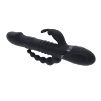 Playboy Pleasure BIG BUNNY ENERGY Black 26.2 cm USB Rechargeable Rabbit Vibrator with Anal Beads