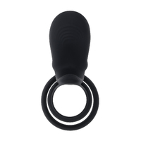 Playboy Pleasure JUST RIGHT Black USB Rechargeable Vibrating Cock & Balls Rings