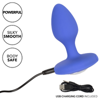 Cheeky Gems Medium Rechargeable Vibrating Probe - Blue