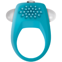 Teal Tickler Vibrating Cock Ring