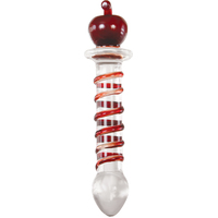 8" Twisted Crystal Glass Dildo