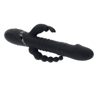 Playboy Pleasure BIG BUNNY ENERGY Black 26.2 cm USB Rechargeable Rabbit Vibrator with Anal Beads