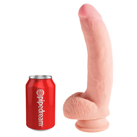 10" Realistic 3D Cock + Balls