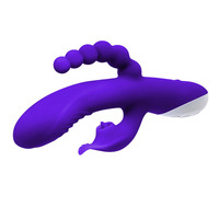 Evolved Lick Me Purple 24.8 cm USB Rechargeable Triple Stim Vibrator