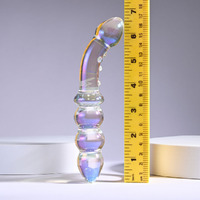 Playboy Pleasure JEWELS DOUBLE Clear Glass 17.1 cm Double Ended Dildo