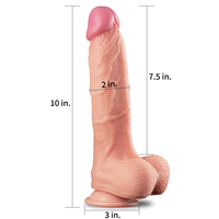 10" Natural Cock + Balls