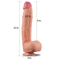 12'' Natural Cock + Balls