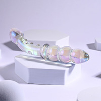 Playboy Pleasure JEWELS DOUBLE Clear Glass 17.1 cm Double Ended Dildo