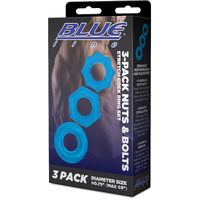 3 Pack Nuts & Bolts Stretch Cock Ring Set 3 Pack Nuts & Bolts Stretch Cock Ring Set