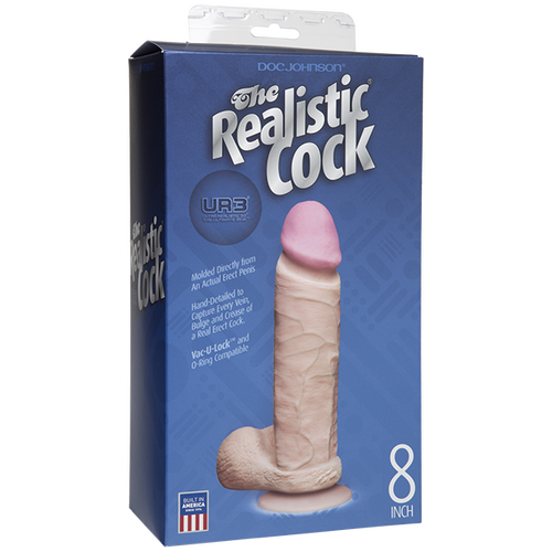 8" Dual Density Cock + Balls