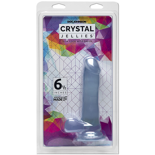 6.5" Slim Translucent Cock + Balls