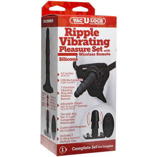 Ripple Pleasure Vibrating Strap On Set