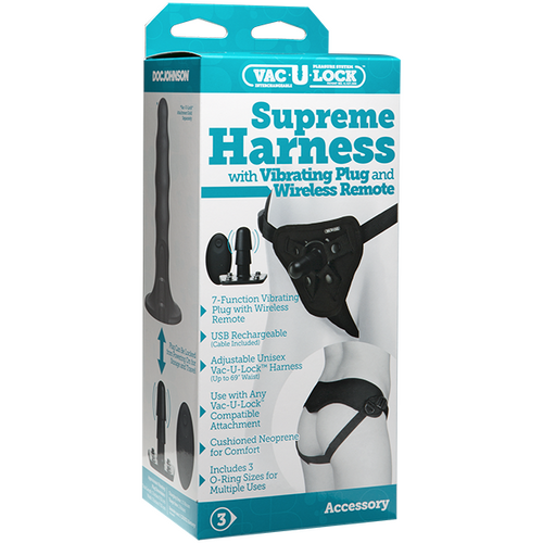 Supreme Harness With Vibrating Plug