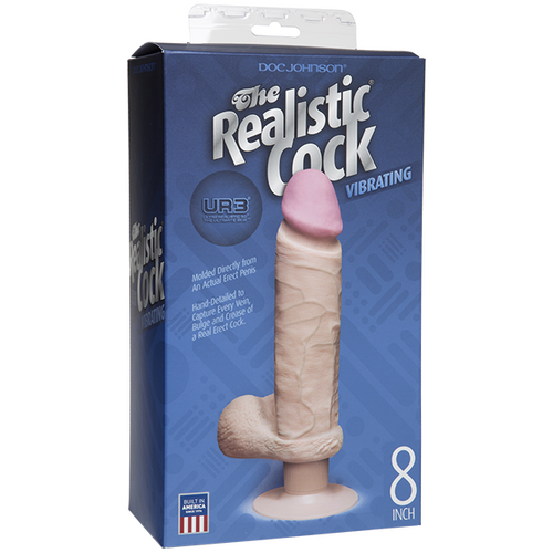 8" Dual Density Vibrating Cock