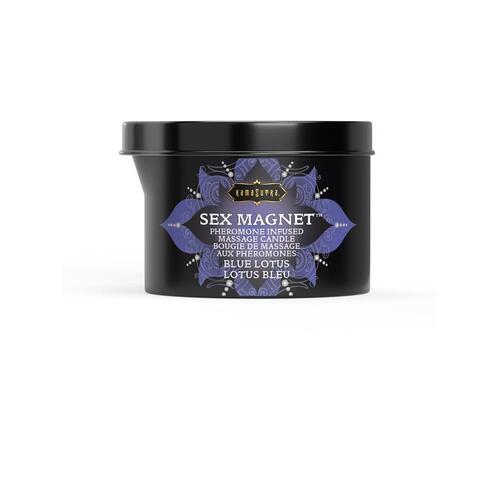 Kama Sutra Sex Magnet MASSAGE BLUE LOTUS CANDLE with pour spout