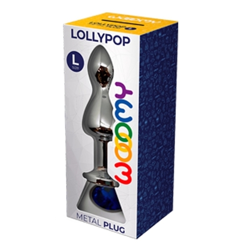 WOOOMY Lollypop Double Ball Metal Plug Blue L