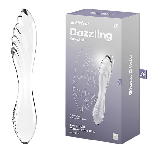 Satisfyer Dazzling Crystal 1 - Clear Clear Glass Double Ended Dildo