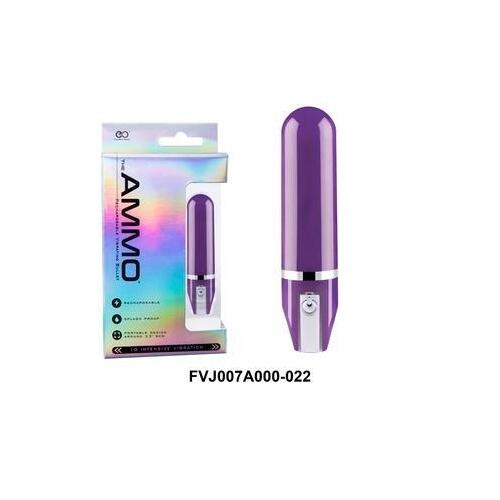 The Ammo 3.5" Glossy Rechargeable Vibrator Purple