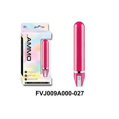 The Ammo 5" Glossy Rechargeable Vibrator Pink