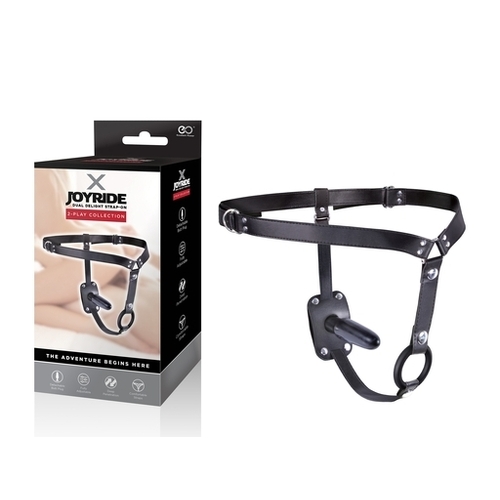 X JOYRIDE 5" DUAL DELIGHT STRAP-ON BLACK