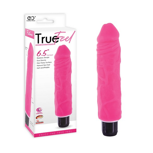 TRUE FEEL 6.5 PINK REALISTIC VIBRATOR