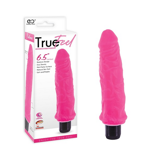 TRUE FEEL 6.5 REALISTIC VIBRATOR PINK