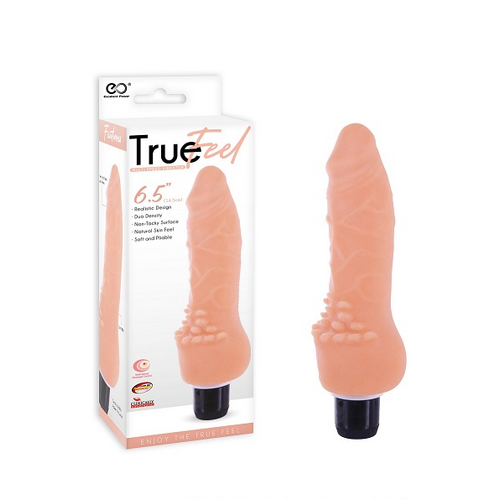 TRUE FEEL REALISTIC  VIBRATOR 6.5" - FLESH