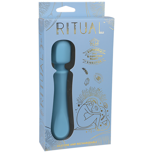 RITUAL Euphoria Rechargeable Silicone Wand Vibe Blue