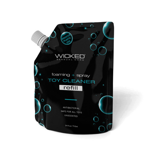 Wicked Foaming & Spray Toy Cleaner Refill Unscented Antibacterial Toy Cleaner - 710 ml (24 oz) Pouch